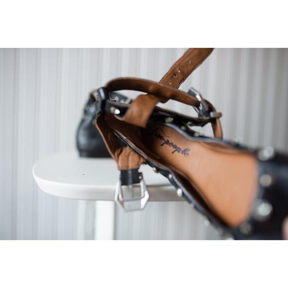 Free People Mystic Diamante Flats 9 Black NEW - Picture 6 of 7